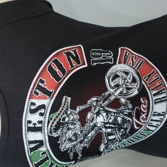 Motorcycle tank top. black. 2019 GLveston Texas. By nla. - Picture 3 of 9